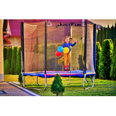 Батут Just Fun 252см Multicolor наружная сетка + стремянка