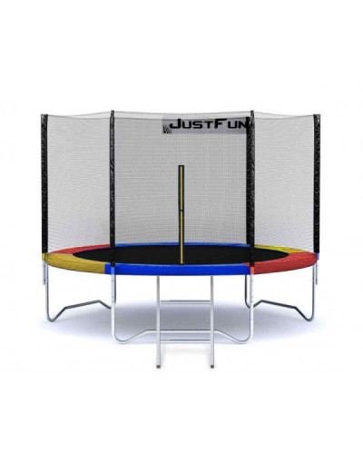 Батут Just Fun 312см Multicolor наружная сетка + стремянка