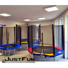 Батут Just Fun 312см Multicolor наружная сетка + стремянка