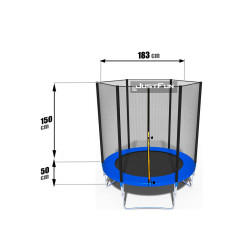Батут Just Fun 183см Blue наружная сетка