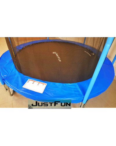 Батут Just Fun 244см Blue внутренняя сетка + стремянка