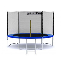 Батут Just Fun 312 см Blue наружная сетка + стремянка