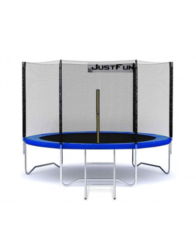 Батут Just Fun 312 см Blue наружная сетка + стремянка