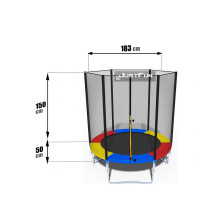 Батут Just Fun 183см Multicolor наружная сетка