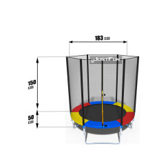 Батут Just Fun 183см Multicolor наружная сетка