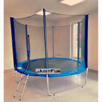 Батут Just Fun 252см Blue наружная сетка + стремянка