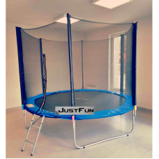 Батут Just Fun 252см Blue наружная сетка + стремянка