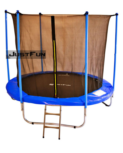 Батут Just Fun 305см Blue сетка внутренняя + стремянка