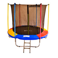 Батут Just Fun 305см Multicolor внутренняя сетка + стремянка