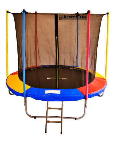 Батут Just Fun 305см Multicolor внутренняя сетка + стремянка