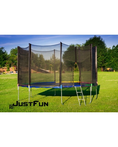 Батут Just Fun 404 см Multicolor наружная сетка + стремянка