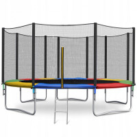 Батут Just Fun 490 см Multicolor наружная сетка + стремянка