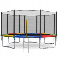 Батут Just Fun 490 см Multicolor наружная сетка + стремянка