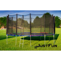 Батут Just Fun 490 см Multicolor наружная сетка + стремянка