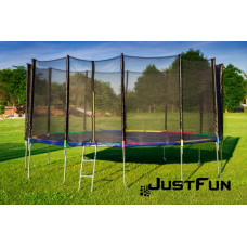 Батут Just Fun 490 см Multicolor наружная сетка + стремянка