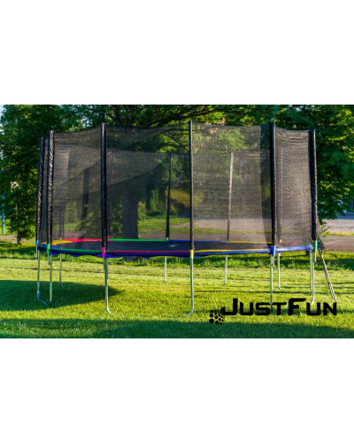Батут Just Fun 490 см Multicolor наружная сетка + стремянка