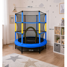 Батут, для детей, развлекательный, стильный, удобный, Just Fun 140см Blue