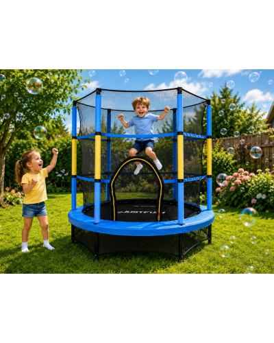 Батут, для детей, развлекательный, стильный, удобный, Just Fun 140см Blue