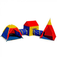 Детская палатка 5 в 1 IGLO + WIGWAM + ТУНЕЛЬ + Домик - 8906