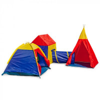 Детская палатка 5 в 1 IGLO + WIGWAM + ТУНЕЛЬ + Домик - 8906
