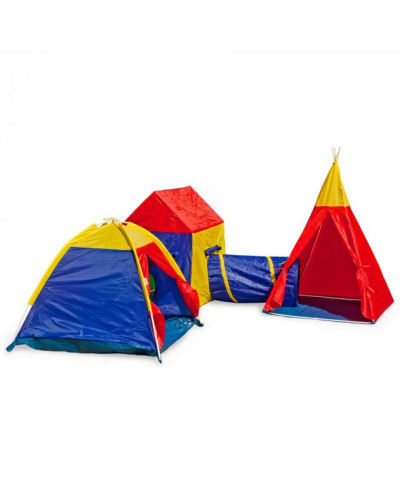 Детская палатка 5 в 1 IGLO + WIGWAM + ТУНЕЛЬ + Домик - 8906