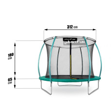 Батут Just Fun 305см Premium Fiberglass Green