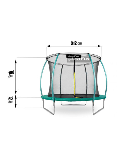 Батут Just Fun 305см Premium Fiberglass Green