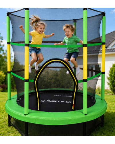 Батут, для детей, развлекательный, стильный, удобный, Just Fun 140см Green