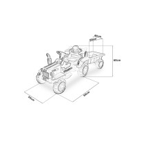 Трактор з причепом на акумулятор Just Drive K3 (зелений)