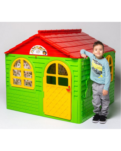 Домик для детей Gardentoys 02550/3 (средний) (зелено-красный)