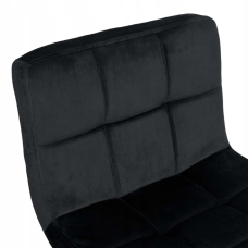 Барный стул Hoker Just Sit MONZO-VELVET- черный с черной ножкой