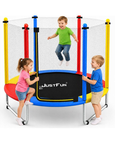 Батут Just Fun 152см Multicolor наружная сетка, детский, в сад