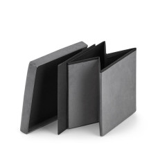 Розкладний Пуф М - 30х30х30см Velvet (сірий)