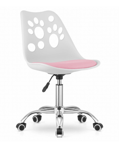 Офисное кресло Just Sit RENO (бело-розовое)