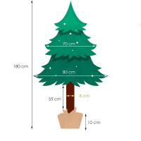 Елка искусственная сосна на стволе 180 см заснеженная (бриллиантовая)