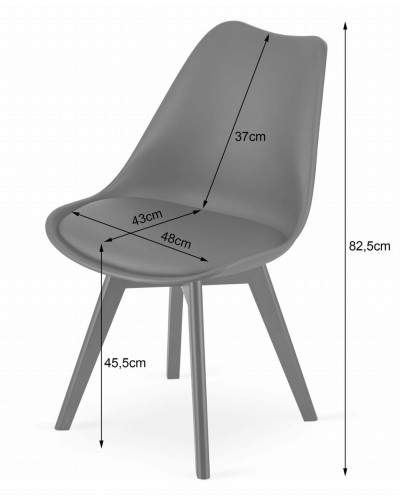 Стул Just Sit Mark P002 черные ножки (темно-серый)
