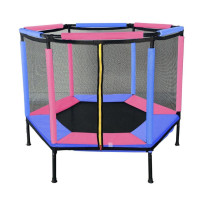 Батут-манеж Just Fun с защитной сеткой 140 см Blue-Pink