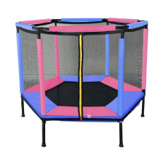 Батут-манеж Just Fun с защитной сеткой 140 см Blue-Pink