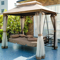 Cадовые качели + павильон JUST GARDEN PANAMA Бежевый