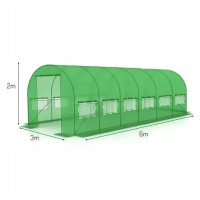 Теплица 18м² – 6х3х2м зеленая JUST GARDEN