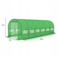 Теплица 18м² – 6х3х2м зеленая JUST GARDEN