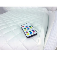 Игровое офисное вращающееся кресло с RGB-подсветкой и подставкой для ног SPARTA WHITE