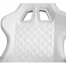 Игровое офисное вращающееся кресло с RGB-подсветкой и подставкой для ног SPARTA WHITE