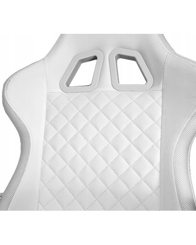 Игровое офисное вращающееся кресло с RGB-подсветкой и подставкой для ног SPARTA WHITE