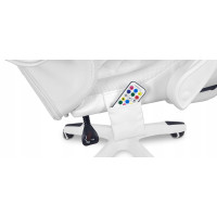 Игровое офисное вращающееся кресло с RGB-подсветкой и подставкой для ног SPARTA WHITE