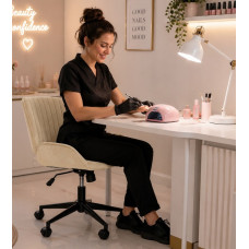 Кресло вращающееся, для офиса, для салона, вельвет JUST SIT TORES БЕЖЕВОЕ