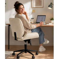 Кресло вращающееся, для офиса, для салона, вельвет JUST SIT TORES БЕЖЕВОЕ