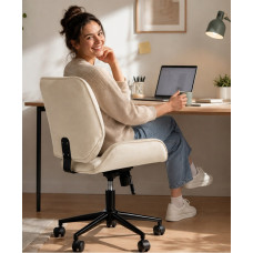 Кресло вращающееся, для офиса, для салона, вельвет JUST SIT TORES БЕЖЕВОЕ