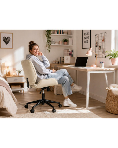 Кресло вращающееся, для офиса, для салона, вельвет JUST SIT TORES БЕЖЕВОЕ