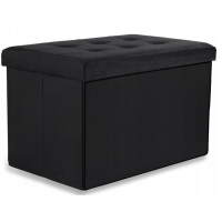 Раскладной пуф XL-60x38x38 см (черный)
